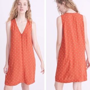 Madewell Heather Button Front Dress in Polka Dot